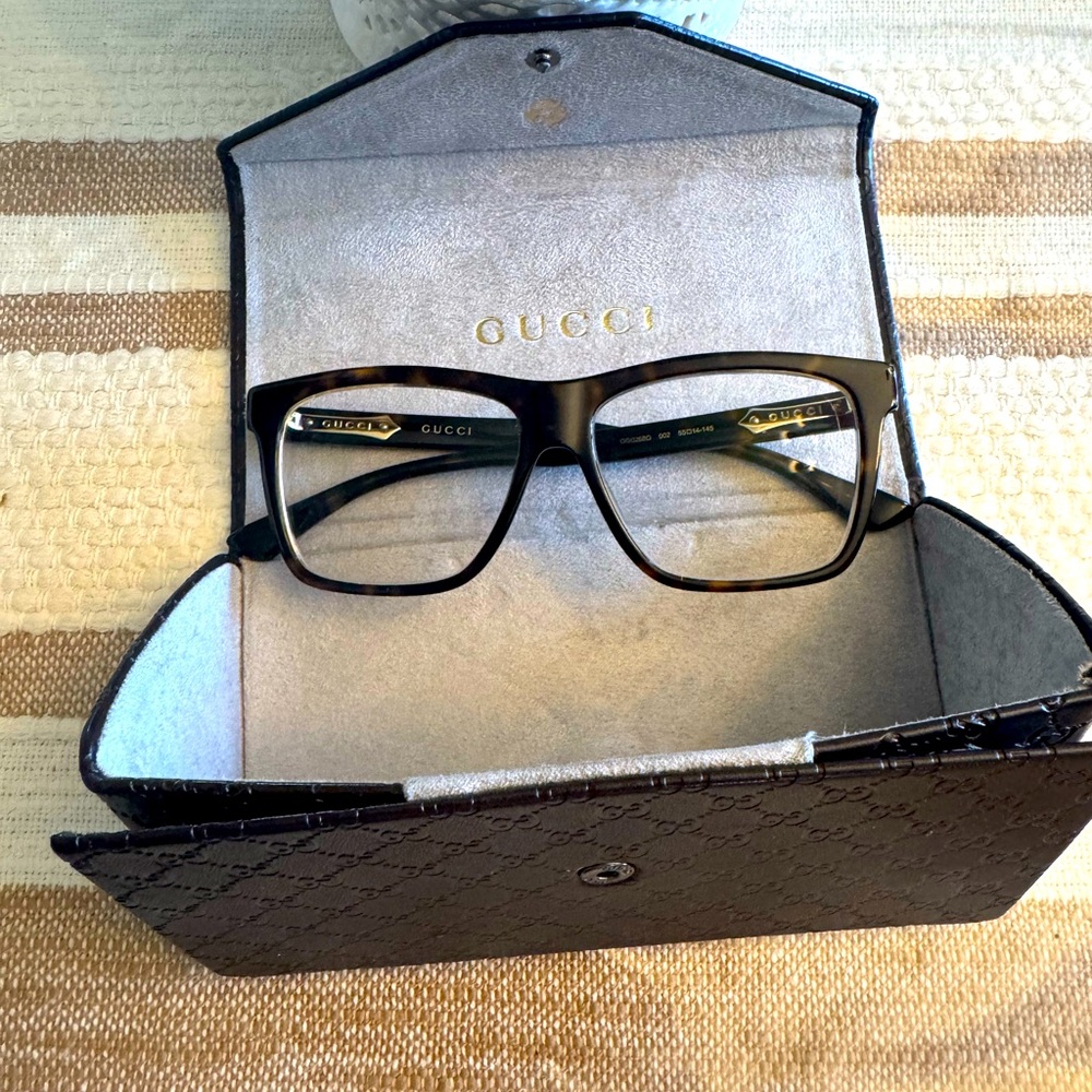 Gucci Black Square Glasses.